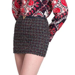 VALENTINO | Short Tweed Logo Mini Skirts size IT 48 USA large NWT $1800